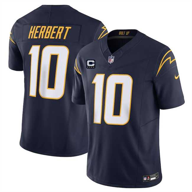 Men & Women & Youth Los Angeles Chargers #10 Justin Herbert Navy 2024 F.U.S.E. With 4-Star C Patch Vapor Untouchable Limited Stitched Jersey->los angeles chargers->NFL Jersey